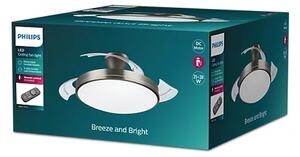 Philips-LED Stropna svetilka z ventilatorjem LED/35W/230V 5500/4000/2700K + Daljinski upravljalnik nikelj