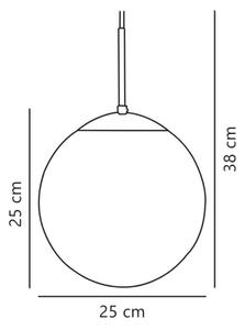 Nordlux - Lestenec na vrvici CAFE 1xE27/25W/230V pr. 25 cm