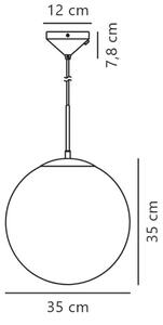 Nordlux - Lestenec na vrvici GRANT 1xE27/25W/230V pr. 35 cm