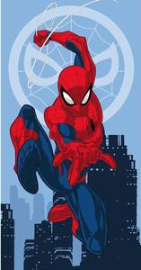 Rdeče-modra bombažna otroška brisača 70x140 cm Spider-man "Jump" – Jerry Fabrics