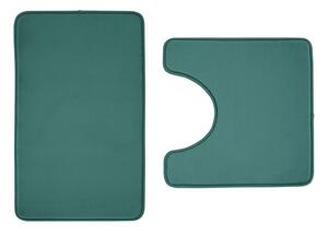 Zelene kopalniške preproge za WC iz spominske pene v kompletu 2 ks 50x80 cm Anti-Bacterial – Catherine Lansfield