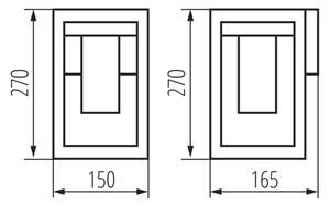 Kanlux 34980 - Zunanja stenska svetilka VIMO 1xE27/15W/230V IP44 črna