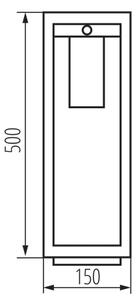 Kanlux 34986 - Zunanja svetilka s senzorjem VIMO 1xE27/15W/230V 50 cm IP44 črna