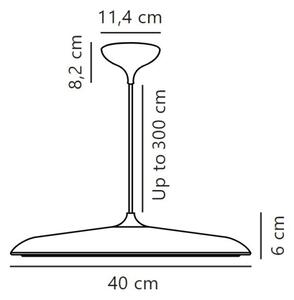 DFTP by Nordlux - LED Zatemnitveni lestenec na vrvici ARTIST LED/24W/230V pr. 40 cm baker