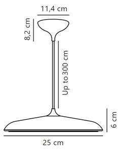 DFTP by Nordlux - LED Zatemnitveni lestenec na vrvici ARTIST LED/14W/230V pr. 25 cm bež