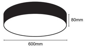 LED Zatemnitvena stropna svetilka LED/50W/230V 3000-6500K črna + Daljinski upravljalnik