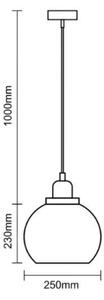 Lestenec na vrvici 1xE27/60W/230V pr. 25 cm