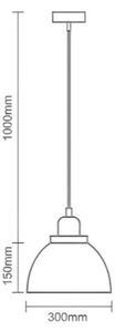 Lestenec na vrvici 1xE27/60W/230V pr. 30 cm