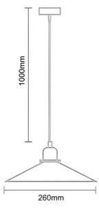 Lestenec na vrvici 1xE27/60W/230V pr. 26 cm črna