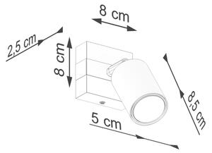 Sollux SL.1343 - Stenski reflektor FAGER 1xGU10/10W/230V črna