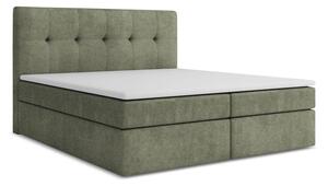 Zelena boxspring postelja s prostorom za shranjevanje 160x200 cm Palta – Makamii