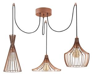 Bakrena viseča svetilka s kovinskim senčilom Mezopotamya – Opviq lights