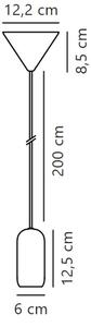 Nordlux - Lestenec na vrvici NOTTI 1xE27/40W/230V siva