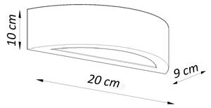 Sollux SL.1458 - Stenska svetilka ATENA 1xE27/15W/230V 20 cm bela