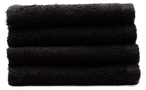 Črne hitro sušeče frotirne bombažne brisače v kompletu 4 ks 30x30 cm Quick Dry – Catherine Lansfield