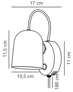 DFTP by Nordlux - Stenski reflektor ANGLE 1xGU10/25W/230V črna