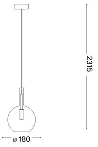 Ideal Lux - LED Lestenec na vrvici EMPIRE 1xG9/3W/230V