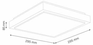 Stropna svetilka KAZIMIERZ 2xE27/20W/230V 29,5x29,5 cm črna