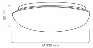 Stropna svetilka BONIFACY 2xE27/20W/230V pr. 33 cm bela