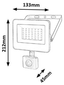 Rabalux 7068 - LED Reflektor s senzorjem FLOOD LED/30W/230V 4000K IP44 črna