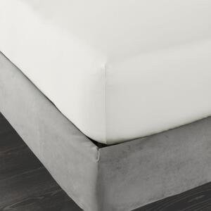 Slonokoščena napenjalna rjuha iz bombažnega satena 90x190 cm Cotton Sateen – Bianca