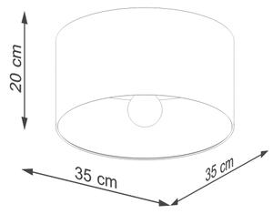 Sollux SL.1392 - Stropna svetilka TELESTO 1xE27/15W/230V pr. 35 cm bela/rjava