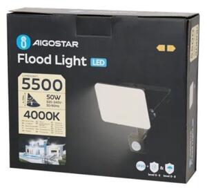 Aigostar - LED Reflektor s senzorjem LED/50W/230V 4000K IP65 črna