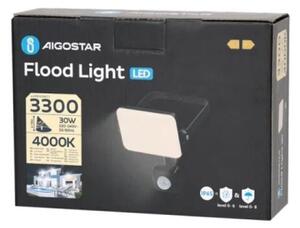 Aigostar - LED Reflektor s senzorjem LED/30W/230V 4000K IP65 črna