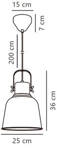 Nordlux - Lestenec na vrvici ADRIAN 1xE27/40W/230V pr. 25 cm antracit