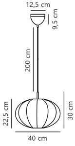 Nordlux - Lestenec na vrvici AERON 1xE27/40W/230V pr. 40 cm