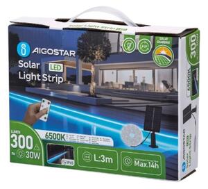 Aigostar - LED Zatemnitven solarni trak LED/1,6W/3,2V 3 m 6500K IP65 + Daljinski upravljalnik