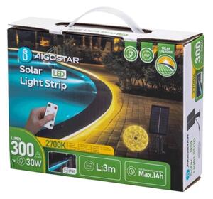 Aigostar - LED Zatemnitveni solarni trak LED/1,6W/3,2V 3 m 2700K IP65 + Daljinski upravljalnik