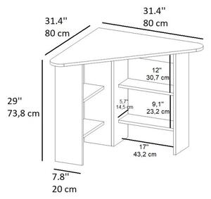 Delovna miza CORNER 73,8x80 cm sapphire hrast