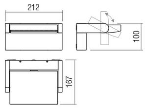 Redo 90585 - LED Zunanja stenska svetilka FLIP LED/20W/230V 3000K IP54 rjava