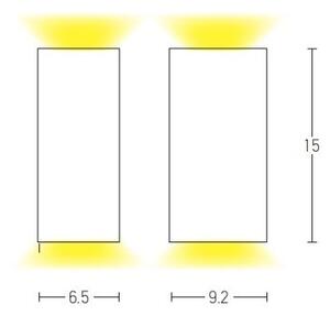 Zambelis E124 - Zunanja stenska svetilka 2xGU10/15W/230V IP54 antracit