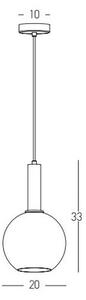 Zambelis 22071 - Lestenec na vrvici 1xE27/40W/230V pr. 20 cm zlata