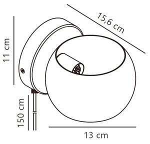 Nordlux - Stenski reflektor BELIR 1xG9/5W/230V črna