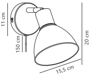 Nordlux - Stenski reflektor POP 1xE27/18W/230V bež