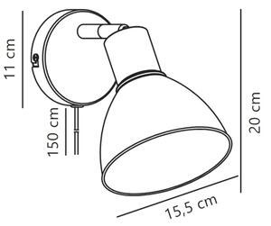 Nordlux - Stenski reflektor POP 1xE27/18W/230V črna/krom