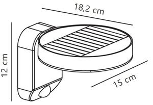 Nordlux - LED Solarna stenska svetilka s senzorjem RICA LED/5W/3,7V IP44