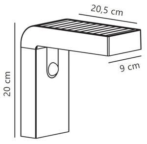 Nordlux - LED Solarna stenska svetilka s senzorjem ALYA LED/5W/3,7V IP44