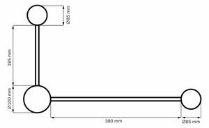 LED Stenska svetilka JOY 2xGX53/6W/230V črna