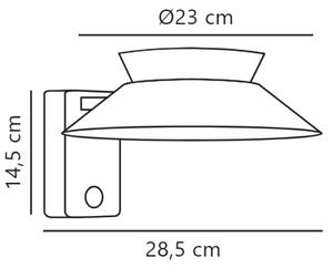 Nordlux - LED Solarna stenska svetilka s senzorjem JUSTINA LED/5W/3,7V IP44