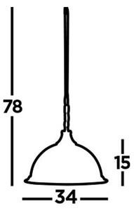 Searchlight 9369 - Lestenec na verigi AMERICAN DINER 1xE27/60W/230V medenina