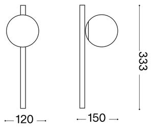 Ideal Lux - LED Stenska svetilka BINOMIO 1xG9/3W/230V zlata