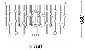 Ideal Lux - LED Zatemnitveni lestenec ARMONY LED/77W/230V pr. 75 cm