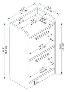 Nočna omarica LUSES 79,4x45 cm bor atlantic/bež