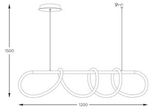 Zuma Line 20006PM-GD - LED Lestenec na vrvici BALBO LED/45W/230V 3000/4000/6000K