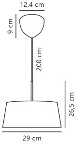 Nordlux - Lestenec na vrvici CLASI 3xE14/10W/230V pr. 29 cm