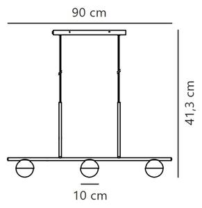 Nordlux - Lestenec na vrvici CONTINA 3xG9/5W/230V črna